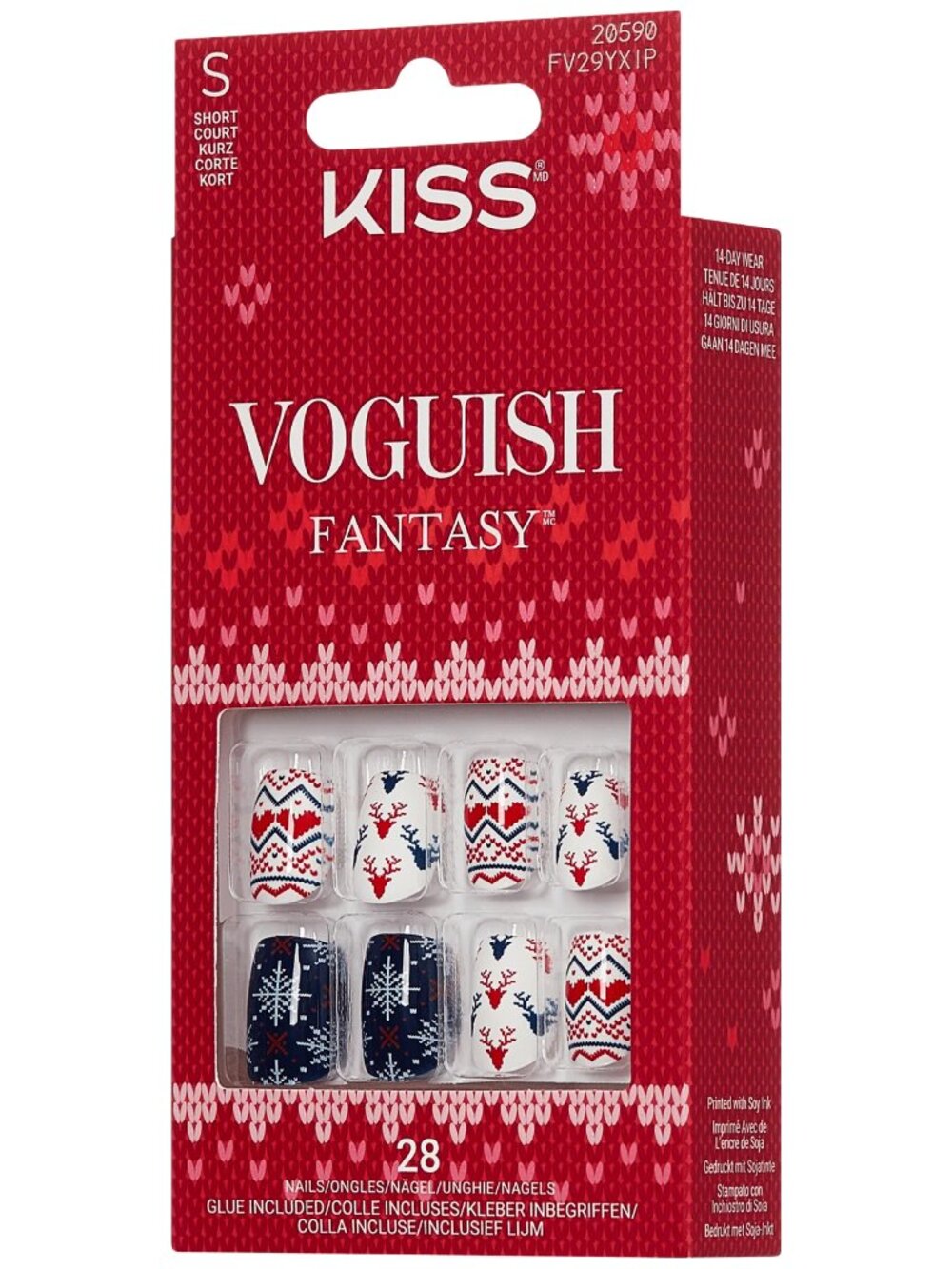 KISS Special Design Holiday Short Length Nails - Snow Much Fun